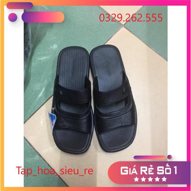 (Rẻ Vô địch) Dép asia nam giả da nhựa tổng hợp siêu nhẹ