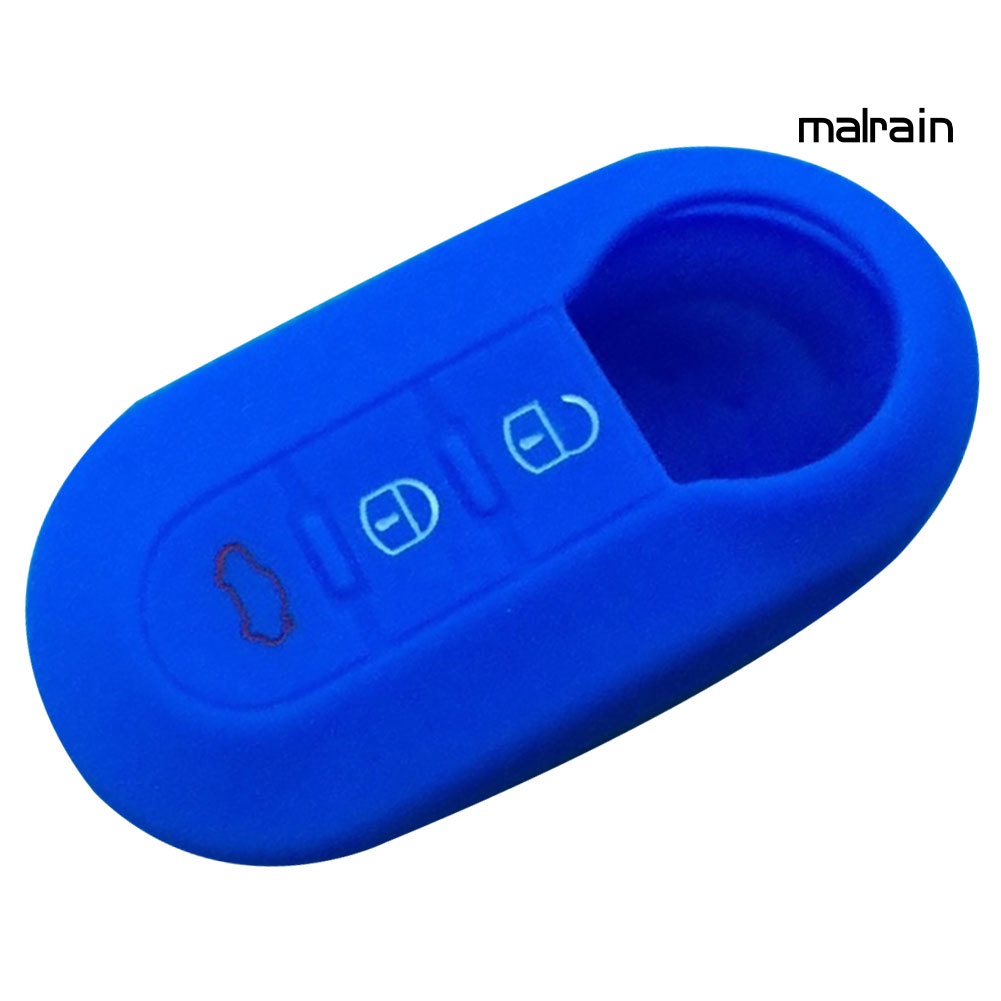 Vỏ Chìa Khóa Xe Hơi Bằng Silicone 3 Nút Cho Fiat 500
