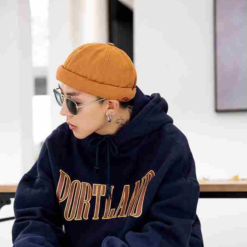 Mũ IELGY vải cotton không vành phong cách hiphop đường phố bốn mùa cho nam