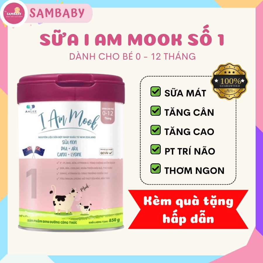 Sữa I AM MOOK SỐ 1 Lon 850g (Cho Bé Từ 0-12 Tháng Tuổi)