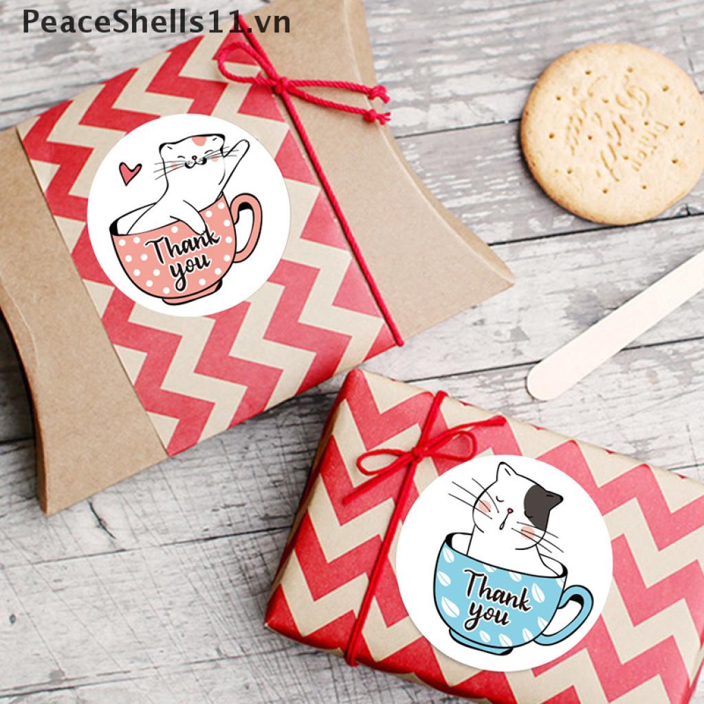[PeaceShells11] Hình Dán Hoạt Hình thank you Kawaii Kids 500pcs