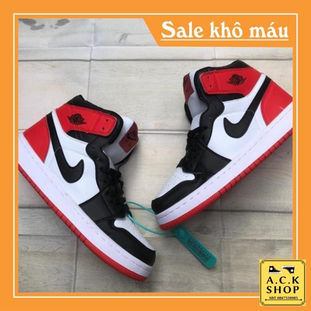 ⚡Hộp+Bill+Quà⚡ Giày thể thao Nike_air Jodan đỏ đen cao cổ nam nữ