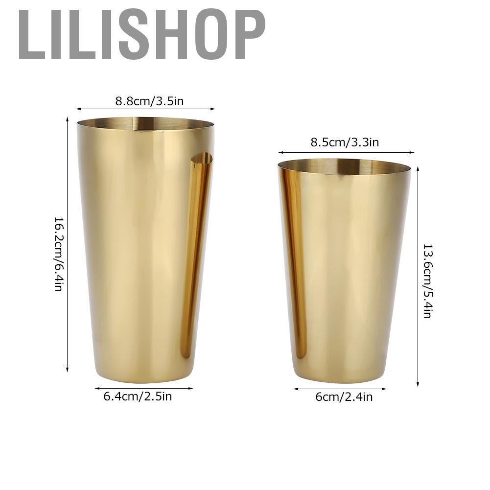 Lilishop 304 Stainless Steel Cocktail Shaker Bottle Set Bartender Bar Accessory Barware Tools