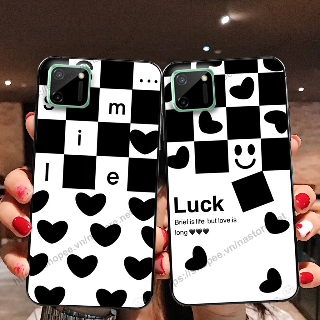 Ốp lưng Realme C11 / Realme C11 2021 / Realme C20 trái tim họa tiết caro, mikey họa tiết beabrick kaws cute