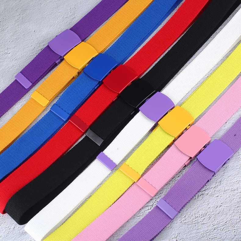 Thắt lưng vải bố khóa kim loại thời trang Hàn Quốc 28500ylon