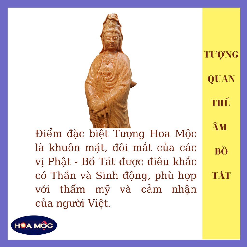 TƯỢNG PHẬT QUAN ÂM ĐỂ XE HƠI BẰNG GỖ[HOA MỘC]BẰNG GỖ, CAO 15cm x 5cm [FREE SHIP]TƯỢNG ĐỂ BÀN HỌC, BÀN LÀM VIỆC, QUÀ TẶNG