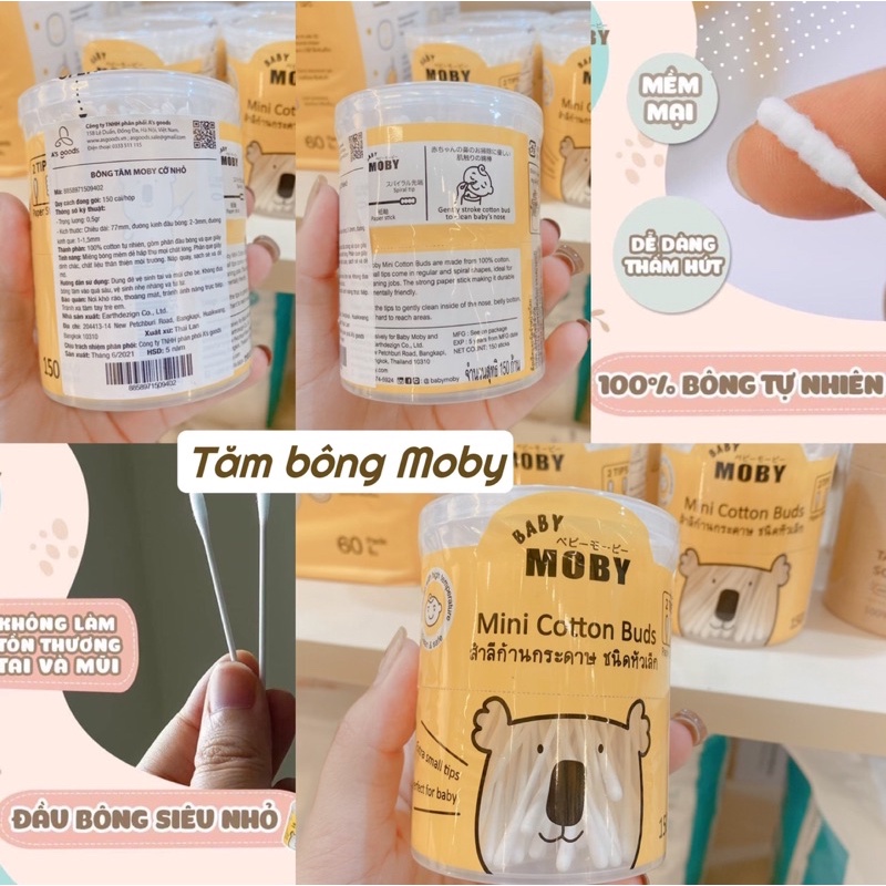 TĂM BÔNG MOBY CHO BÉ 150c/1h