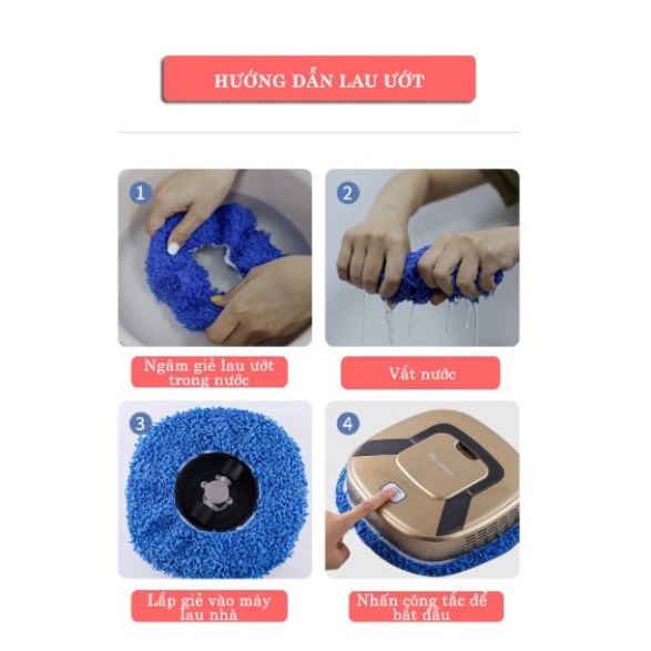Combo 2 Cái Phụ kiện robot lau nhà giẻ lau, khăn lau thay thế robot hút bụi lau nhà JG-A8