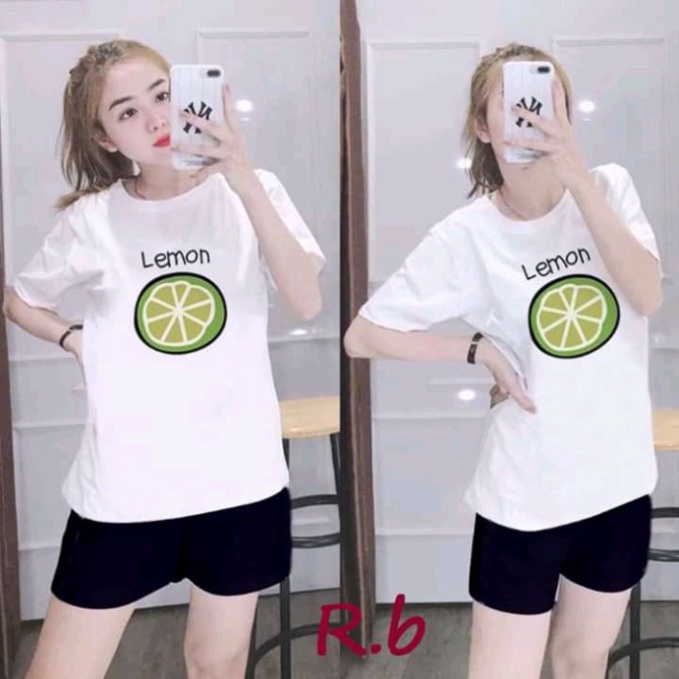 Áo phông nam nữ form rộng Lemon Unisex áo thun tay lỡ form rộng tee basic Oversize ATIN95 - Áo thun nam nữ chất mềm mịn | WebRaoVat - webraovat.net.vn