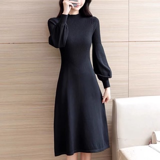 Đầm len dáng A tay phồng Taobao