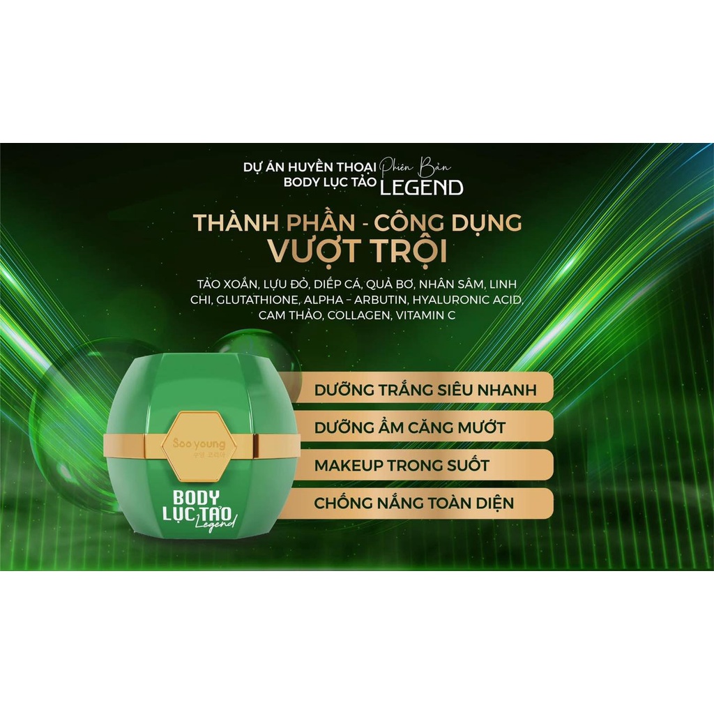 Kem Body Lục Tảo Legend Soo Young Hàn Quốc Phiên Bản 2022