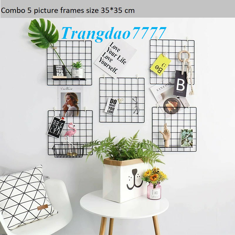 1 Khung Hình Lưới Sắt Nghệ Thuật Treo Kẹp Hình Trang Trí Decor Phòng Ngủ Giá Rẻ Frame Picture
