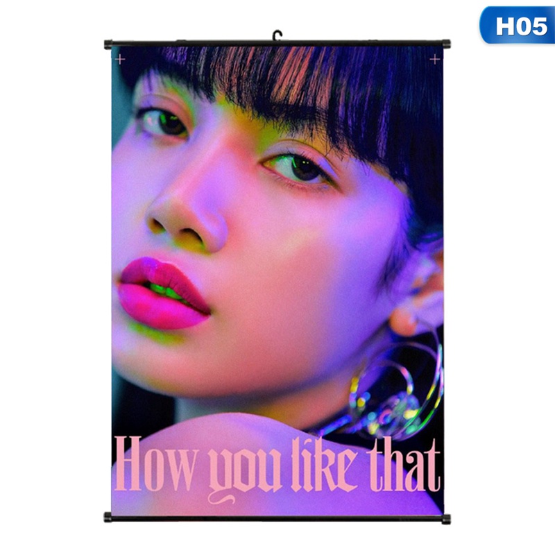 Hit upon Kpop Blackpink How You Like That Poster  LISA ROSE JENNIE JISOO HOW YOU LIKE THAT D-DAY Portray Hang Poster Fans Gift