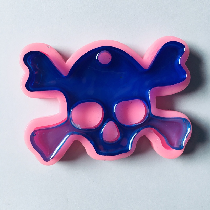 Khuôn Silicone Hình Bộ Xương Làm Móc Khóa DIY