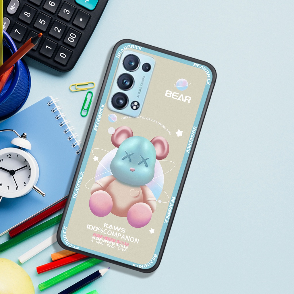 ỐP LƯNG  OPPO RENO 6 4G - RNEO 6 5G - RENO 6Z , IN HÌNH GẤU BEAR LOVELY ĐỘC LẠ.