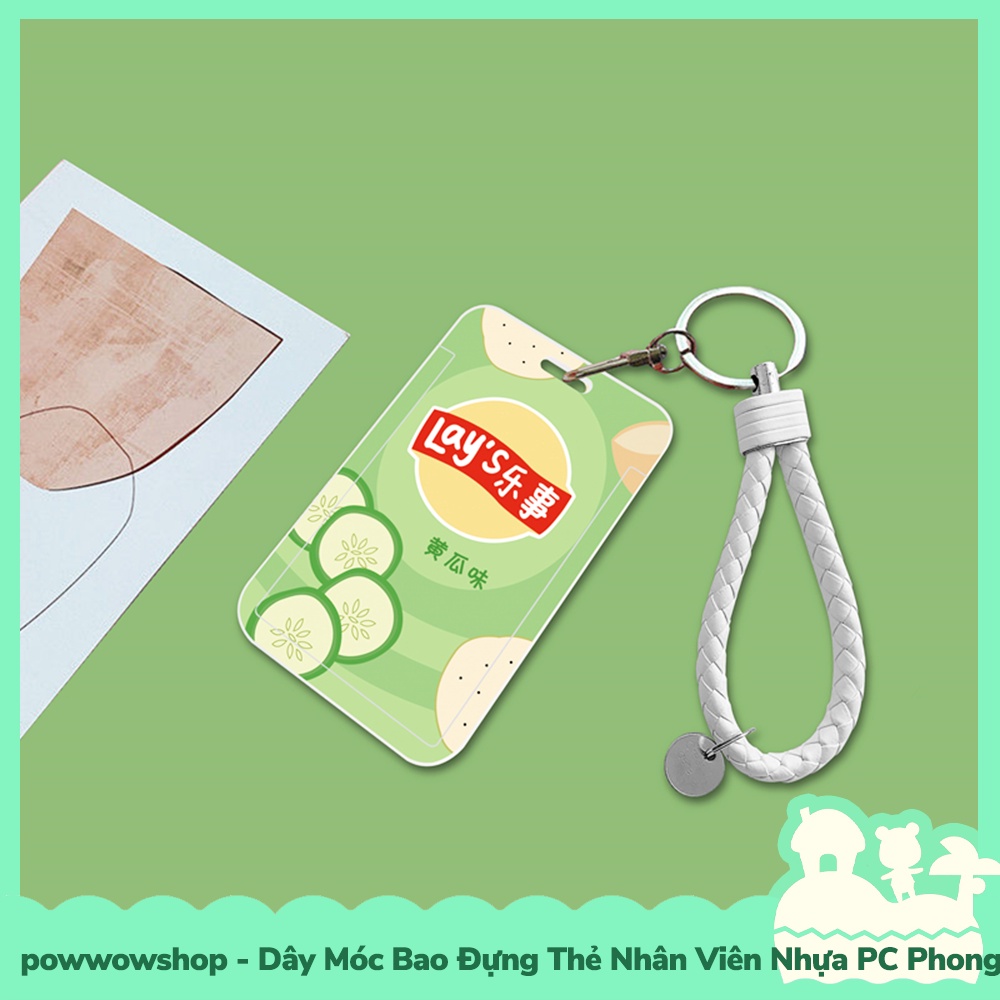 [Sẵn VN - Hỏa Tốc] Dây Móc Bao Đựng Thẻ Nhân Viên Nhựa PC Phong Cách Bánh Snacks