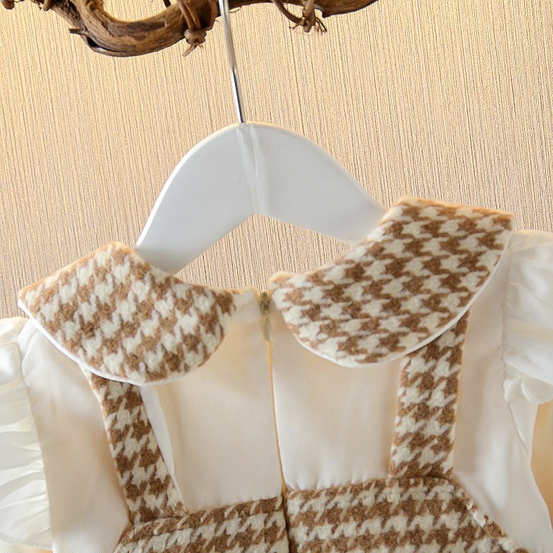 Váy dạ lót nhung mềm mịn bé gái size 10-18kg