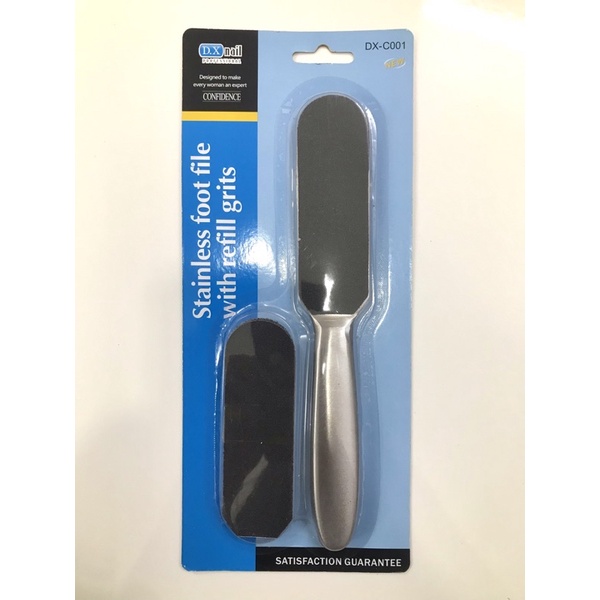 Cây Chà gót Inox 21cm/ 25cm-Miếng thay nhám mịn
