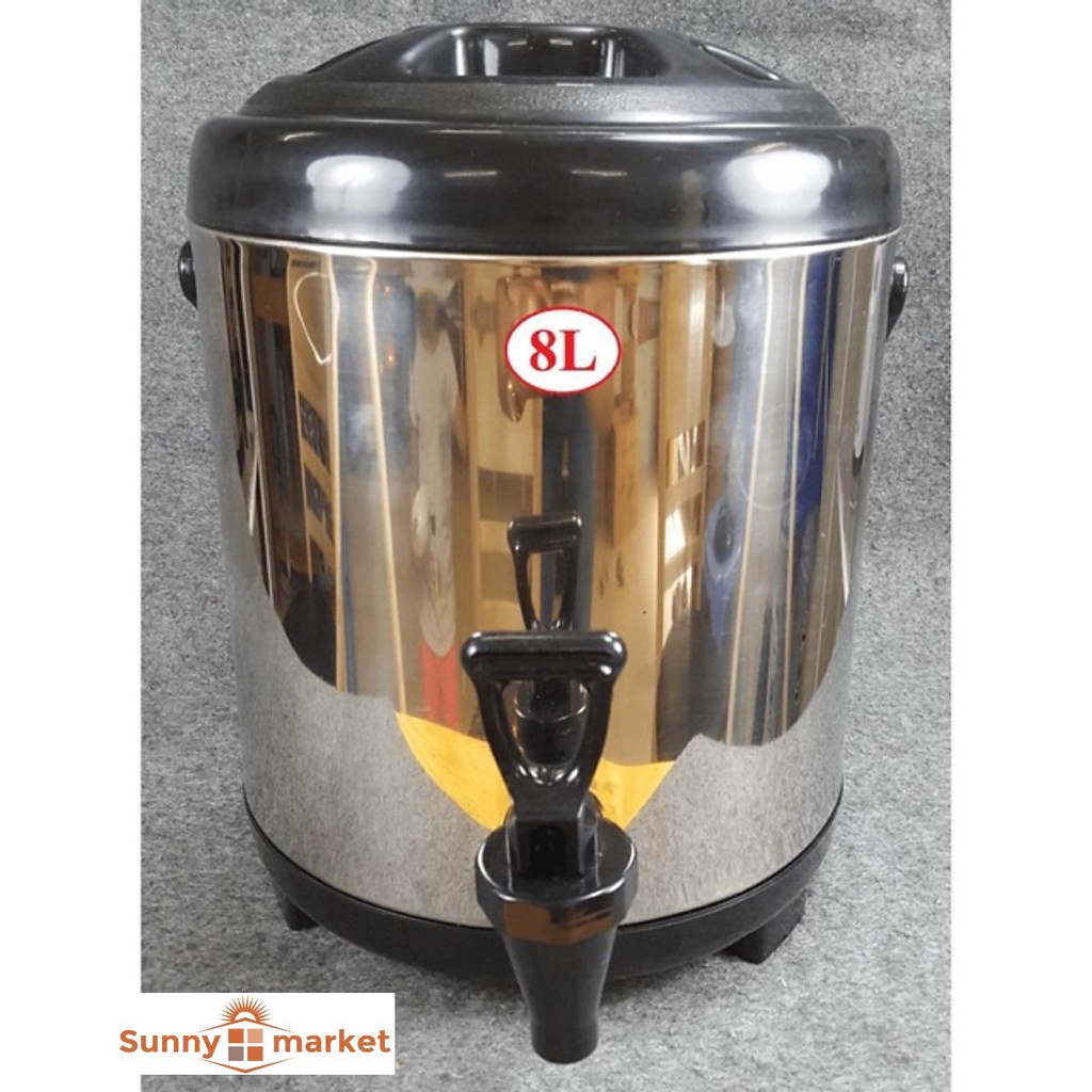 Bình ủ trà giữ nhiệt inox cao cấp 8 lít, Bình cho cửa hàng quán cafe - trà sữa, bình giữ nhiệt lớn