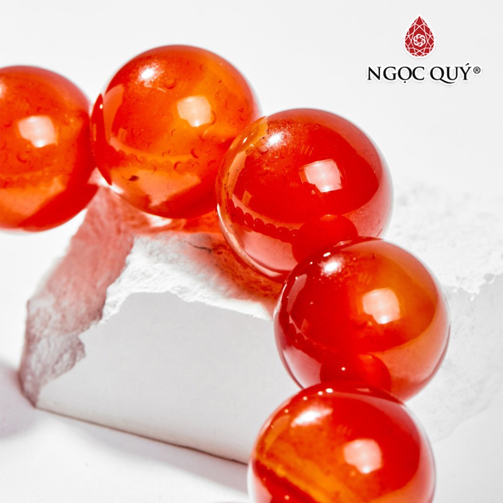 Vòng Tay Nam Mã Não Đỏ size hạt 18mm - Ngọc Quý