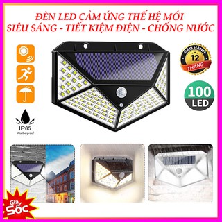 Đèn Năng Lượng Mặt Trời - Đèn LED 100 bóng Siêu Sáng, Tiết Kiệm Điện, Chống Nước