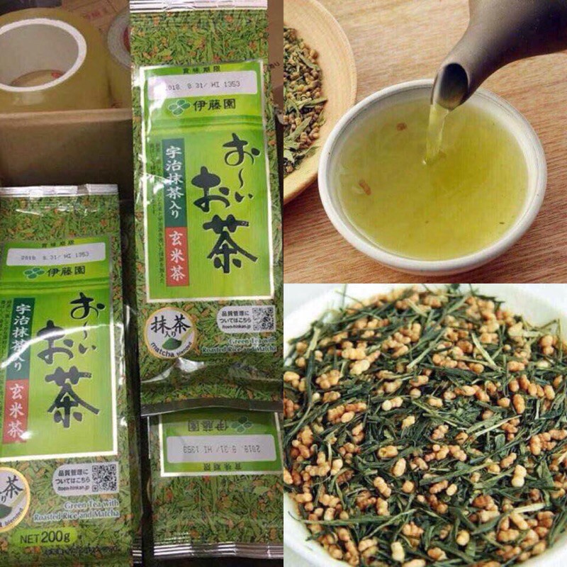 Trà xanh gạo lứt rang kunitaro nội địa nhật bản
