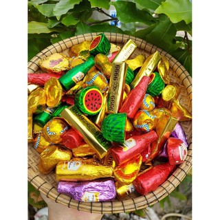 Kẹo socola mix vị gói 1kg.