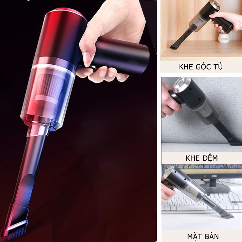 Máy hút bụi cầm tay mini không dây- Máy hút bụi không dây đa năng,siêu mạnh, sử dụng hút bụi ô tô, hút bụi giường MKS053