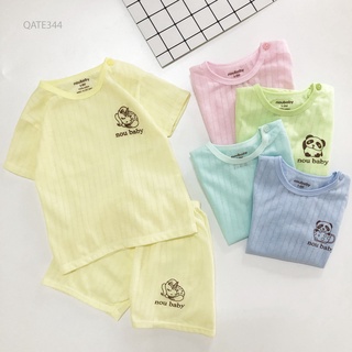 Bộ Cộc Tay  Noubaby Kẻ Chất Cotton Cực Đáng Yêu, Đồ Bộ Cho Bé Mùa Hè Unchi Store (QATE344)