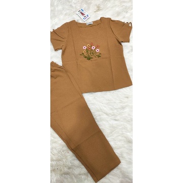 Bộ Quỳnh Anh tay ngắn quần lửng ống túm/rộng vải đũi sale