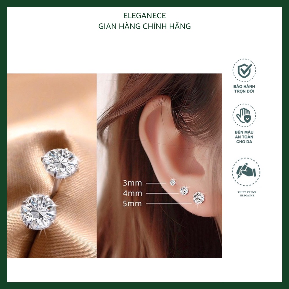 Khuyên Tai Bạc Nụ Đính Đá Cubic Zirconia siêu xinh phong cách nhẹ nhàng , sang chảnh phù hợp đi làm đi chơi