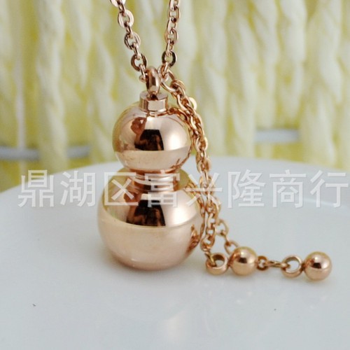 Dây Chuyền Nữ Hồ Lô Titan Ko Đen TT 2225