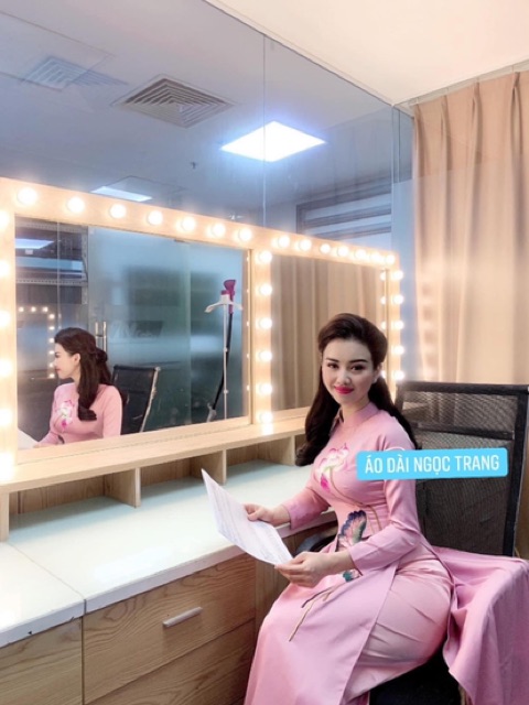 Áo dài lụa Tây Thi thêu tay kèm Quần