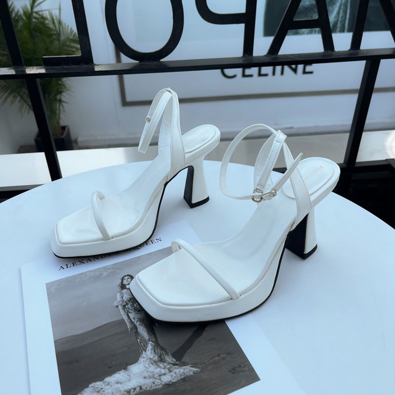 ✸Giày Cao Gót Đế Dày Hở Ngón Chống Thấm Nước Thời Trang Xuân Hè Quyến Rũ 2022 Dành Cho Nữ