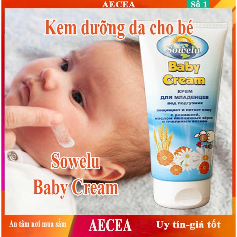 Kem Dưỡng Ẩm Da Cho Bé Sơ Sinh Bôi Nẻ Chàm Sữa, Bé Bị Viêm Da Cơ Địa Ngăn Ngừa Thâm, Làm Trắng Da Cho Trẻ Em Sowelu Baby