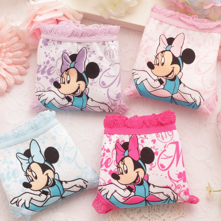 Combo 4 chiếc Quần chíp tam giác cho bé Quần lót bé gái chất cotton cao cấp, siêu mềm mịn