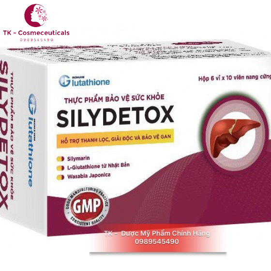 Viên Uống Silydetox Hỗ Trợ Giải Độc Gan, Đẹp Da, Ngừa Mụn - Hộp 60 Viên