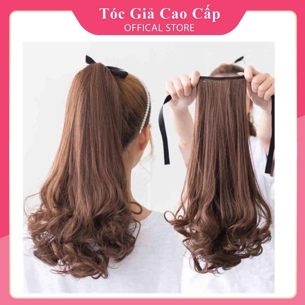 Tóc giả cột ❤️🎀FREESHIP❤️💕 tóc cột xoăn đuôi, d15