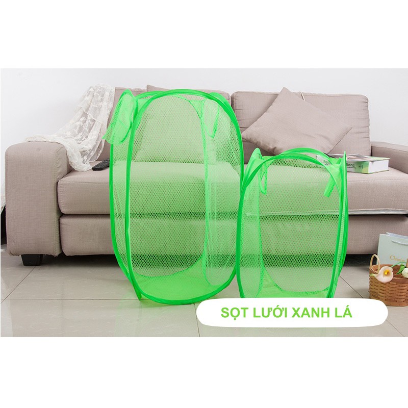 [ Hàng Loại 1- Size To] Túi Lưới Đa Năng Đựng Quần Áo / Đồ Chơi Cho Bé Gấp Gọn