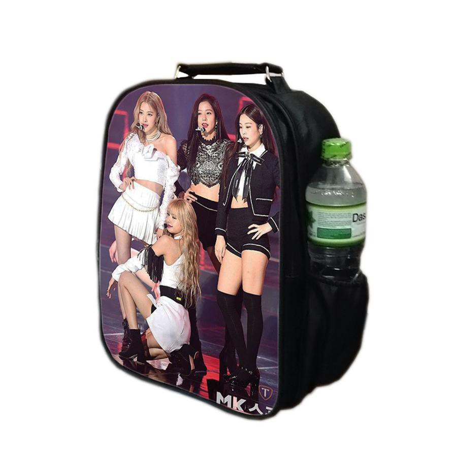 Balo 2 ngăn vuông in hình nhóm Black Pink 10