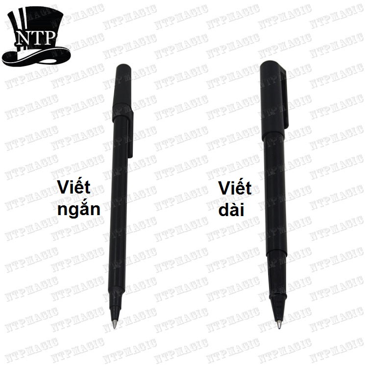 [FREE SHIP] Ảo thuật viết xuyên tiền nhựa đen đầu dài - Pen Through Money Magic