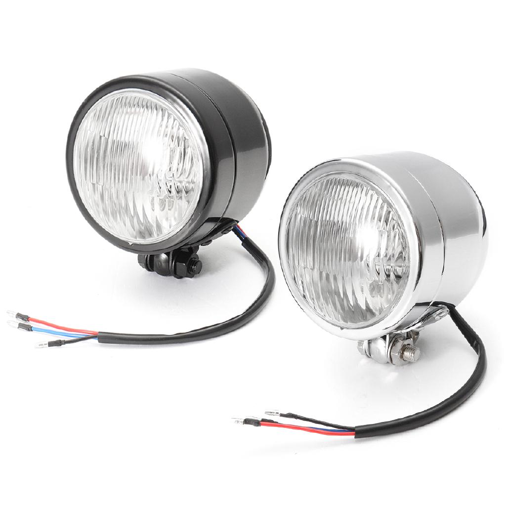 4'' Motorcycle H4 Round Headlight Light Lamp Bulb Hi/Lo Beam For Harley Honda