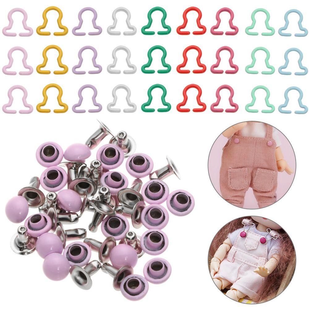 Set 10 / 20 Nút Thắt Lưng Hình Búp Bê Bằng Kim Loại DIY