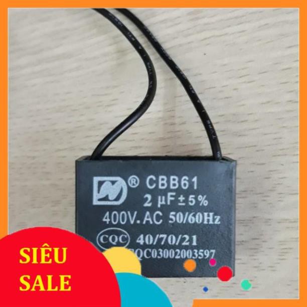Tụ 2uF dùng cho quạt hoặc mô tơ