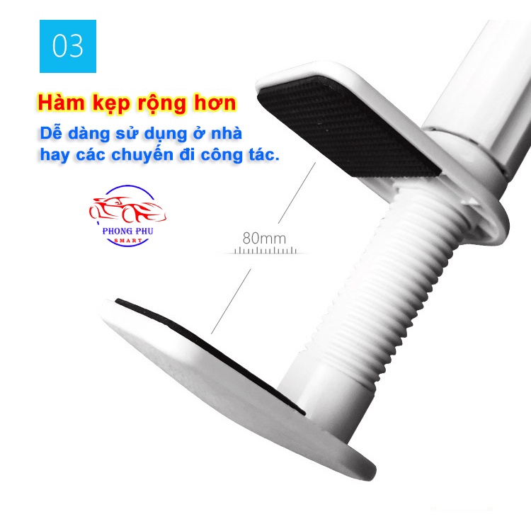 Kẹp Điện Thoại, Giá Đỡ Điện Thoại iPad Được Làm Bằng Hợp Kim Nhôm Magie Cứng Cáp Có Thể Uốn Cong Mọi Hướng Và Xoay 360độ