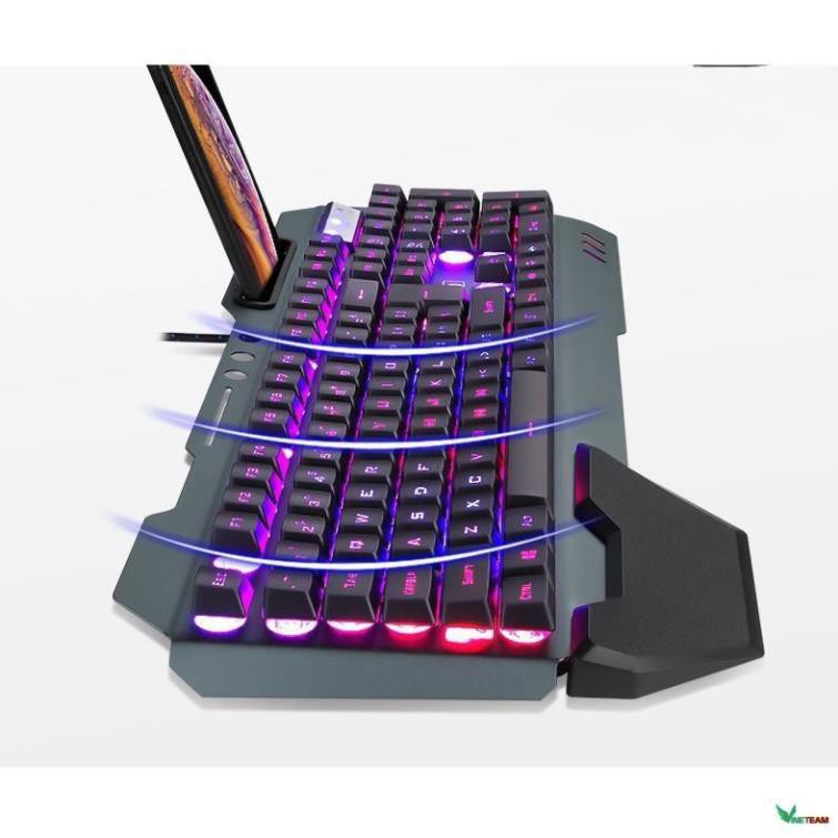 Combo Game Thủ - Bộ Phím, Chuột K618 Và Lót Chuột Siêu Lớn Led RGB Cao Cấp Bàn Phím 10 Chế Độ Led Khác Nhau