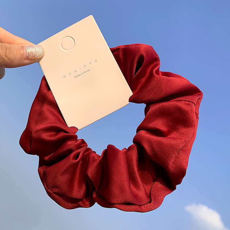 Dây buộc tóc cao cấp nữ Hàn Quốc lụa satin màu trơn cho tóc đuôi ngựa