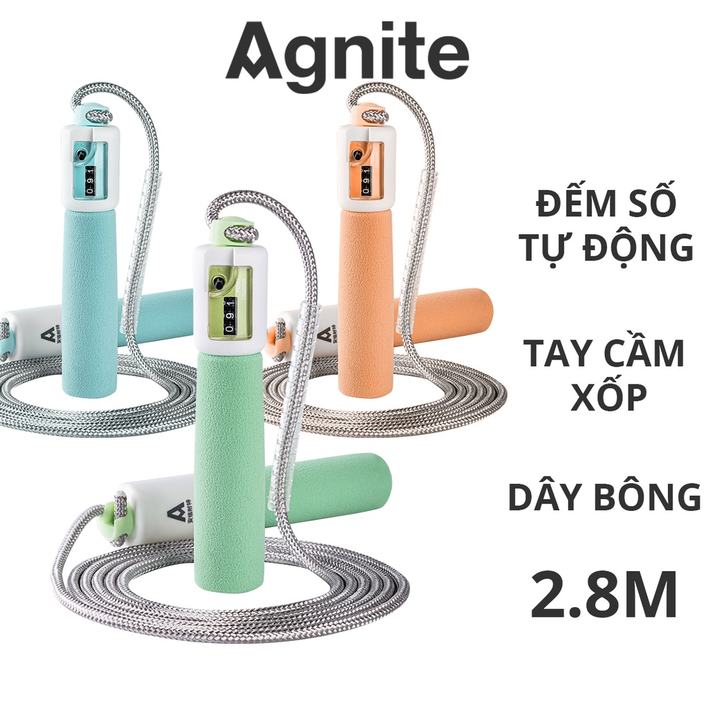 Dây nhảy đếm vòng Agnite cao cấp Tiêu chuẩn quốc tế Tăng chiều cao - F4111