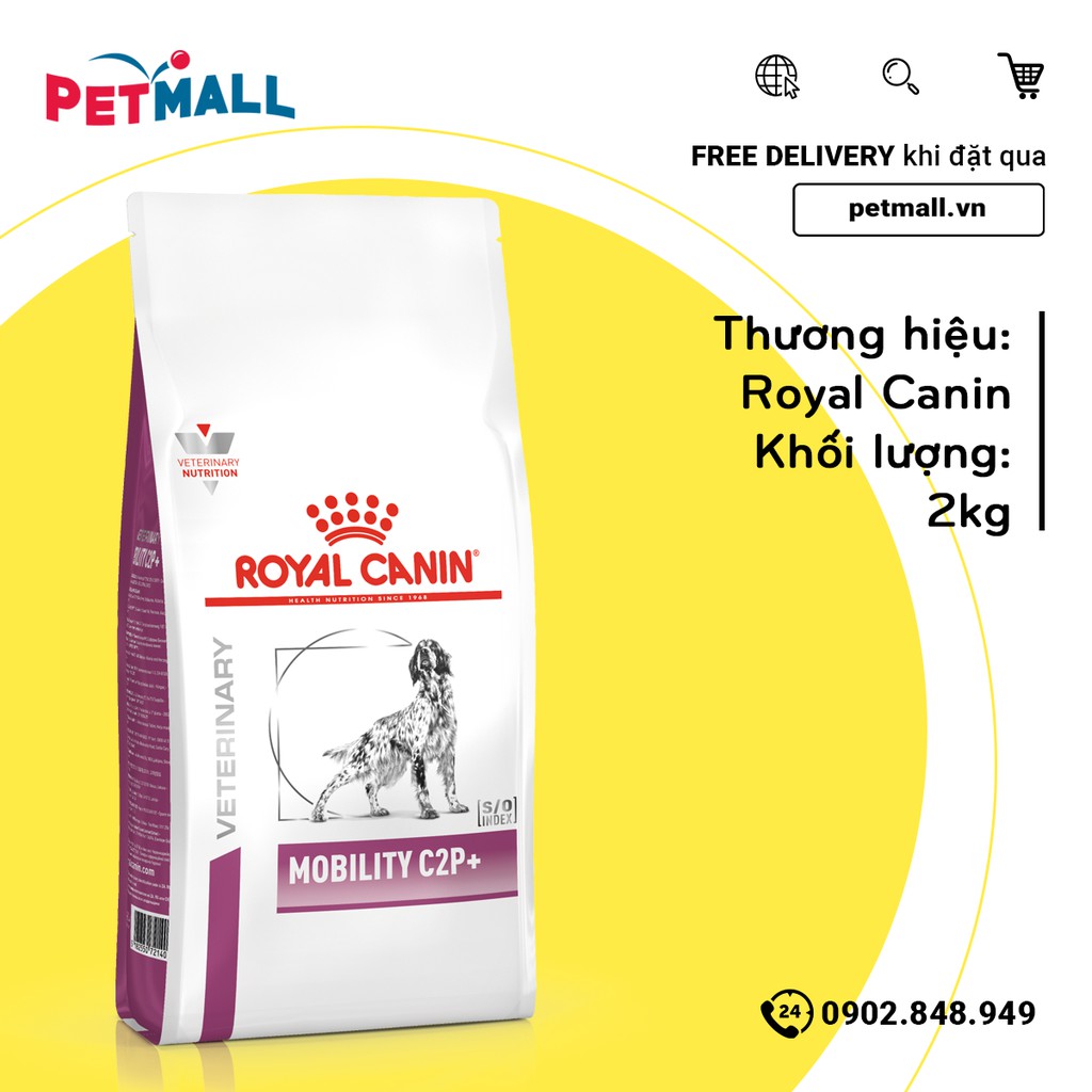 Thức ăn chó Royal Canin Mobility C2P+ Canine 2kg - Hỗ trợ xương khớp