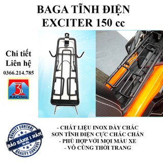 Baga đen Exciter 150 Hàng Cực Đẹp, Chống Gỉ, Dáng Thể Thao Dành Cho Anh Em Biker - 3T RACING